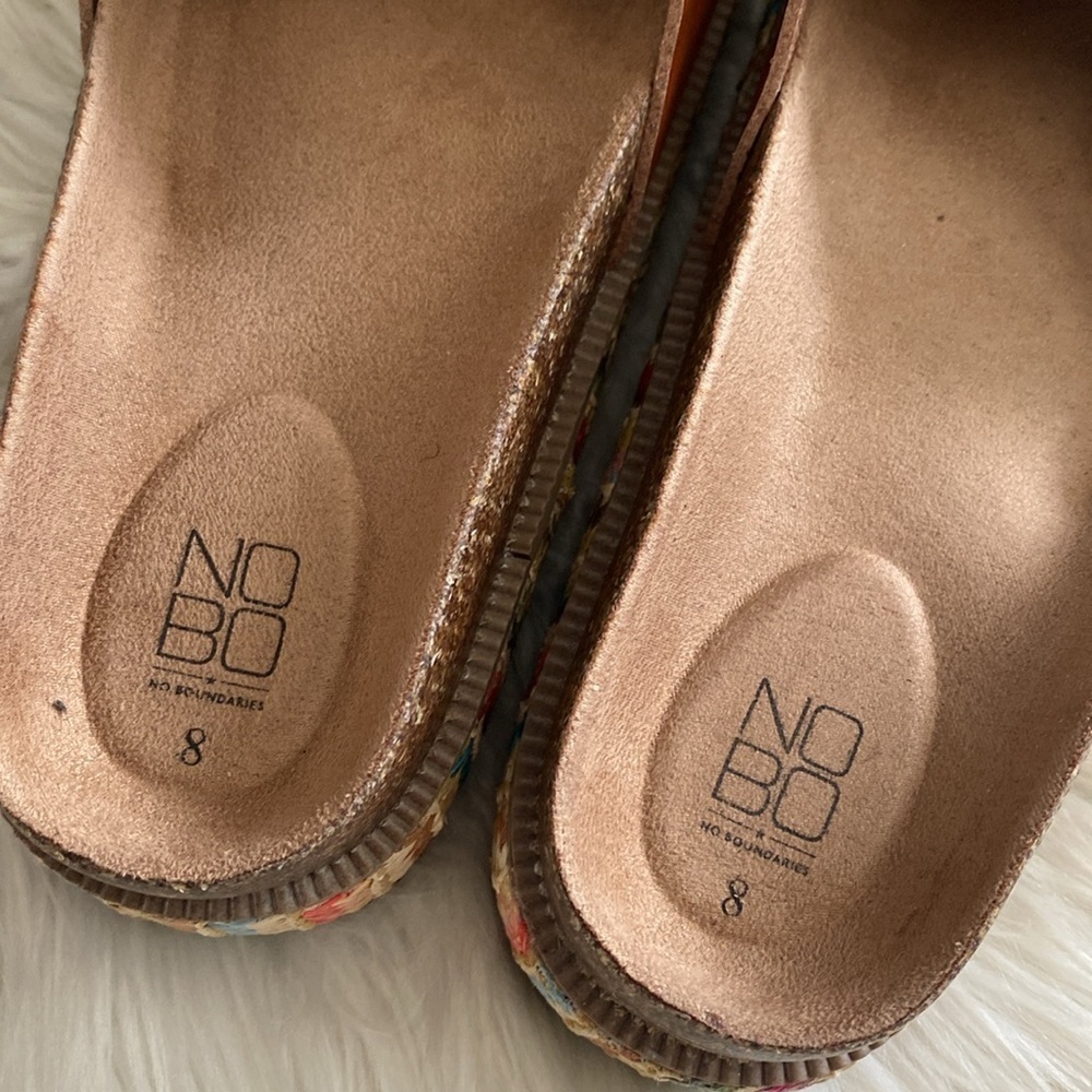 NWOT Nobo Women's Tan Sandals with Buckle Detail - Picture 6 of 8